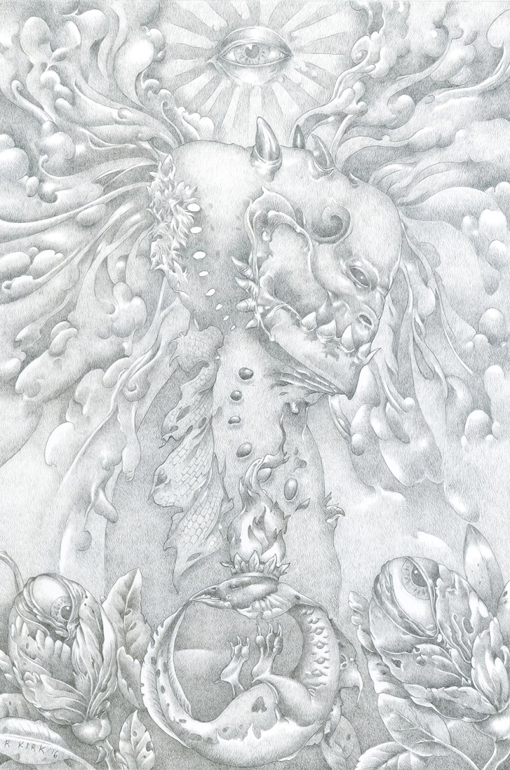 Flowers of Wisdom, 2016, silverpoint, 9" x 6"